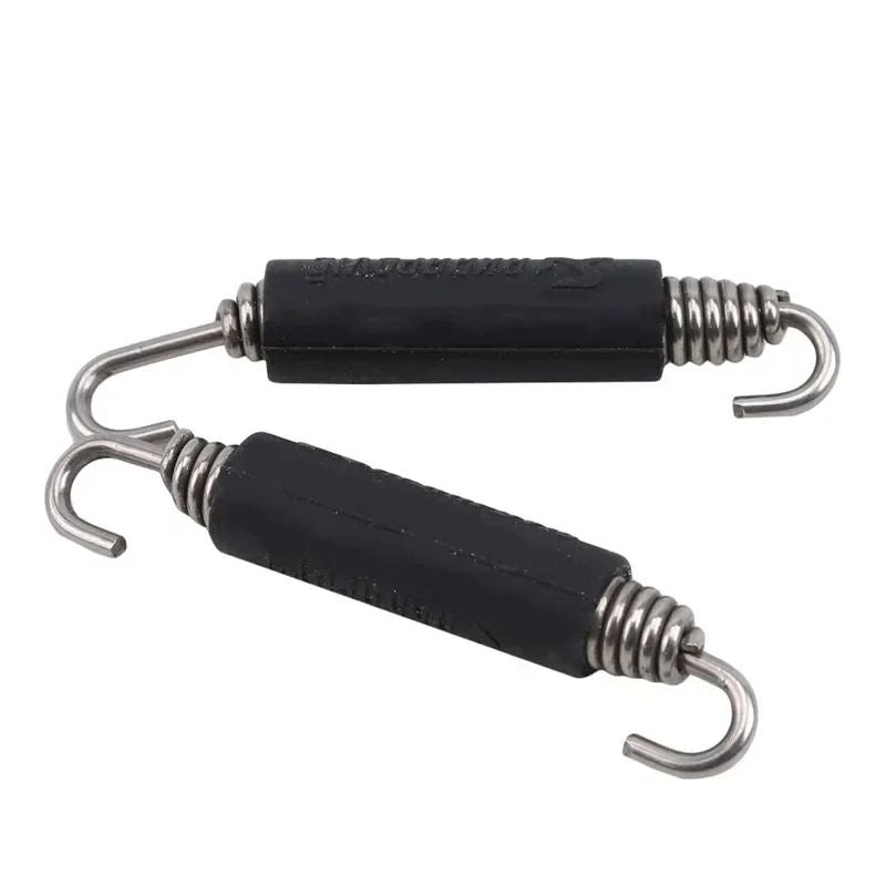 2PCS Stainless Steel Universal Motorcycle Muffler Exhaust Springs Hooks Front Middle Link Pipe Exhaust Connect Spring Yoshimura
