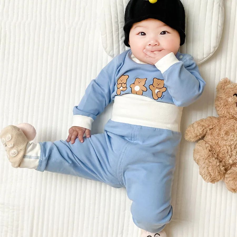 Baby Clothes 2pcs Sets Autumn Winter Baby Pajama Set Bottom Underwear Two-piece Set Cotton Baby Boy Long Sleeves Outfit