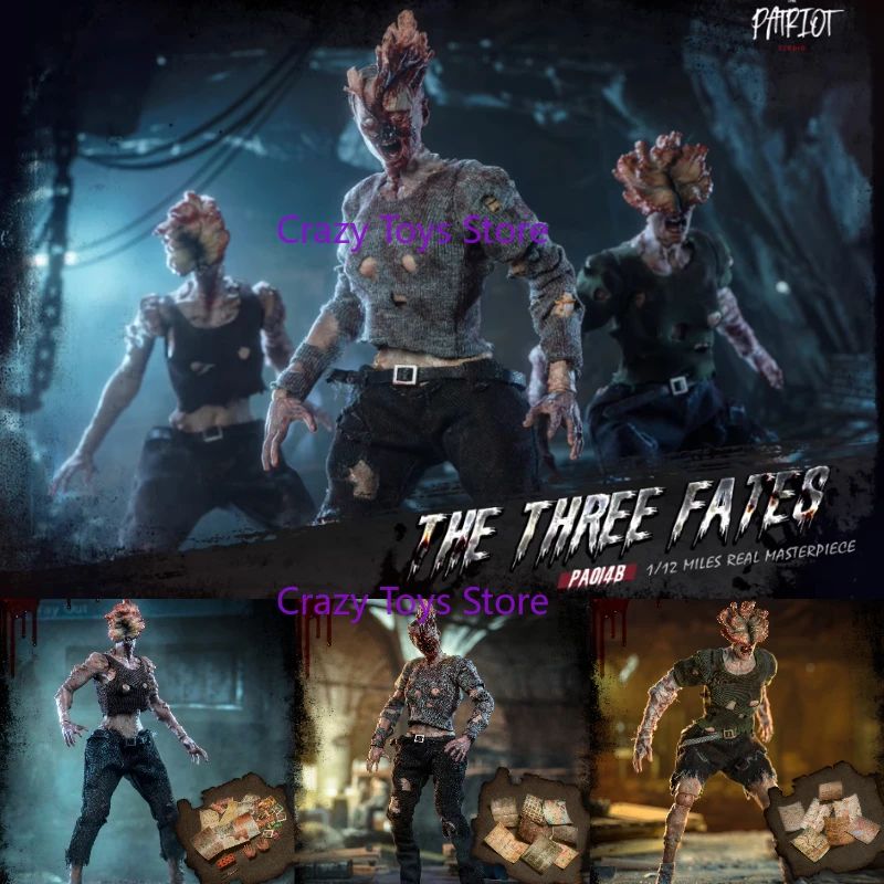 In Stock Patriot The Last of Us Clicker Three Destiny Zombie 1/12 Cloth Robe Action Figure Toy Gift Series Collection
