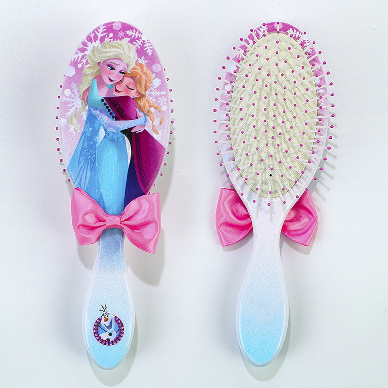 Disney Princess Theme Air Cushion Combs The Little Mermaid Ariel Princess Elsa Anna Children Cute Hair Massage Comb Girls Gifts