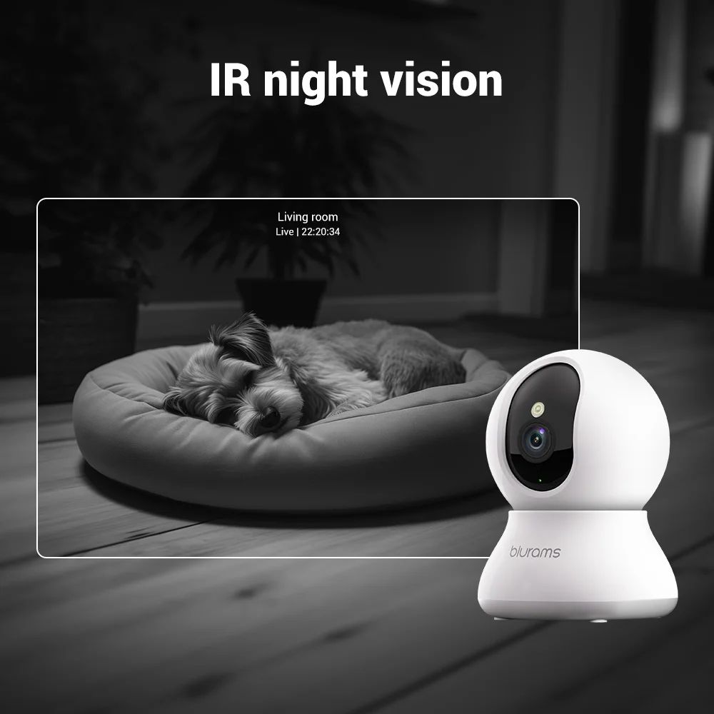Blurams Indoor Security Camera 2K, Home Security Camera for Dog/Elder, Security Camera with One-Touch Call Update A31S-2pc