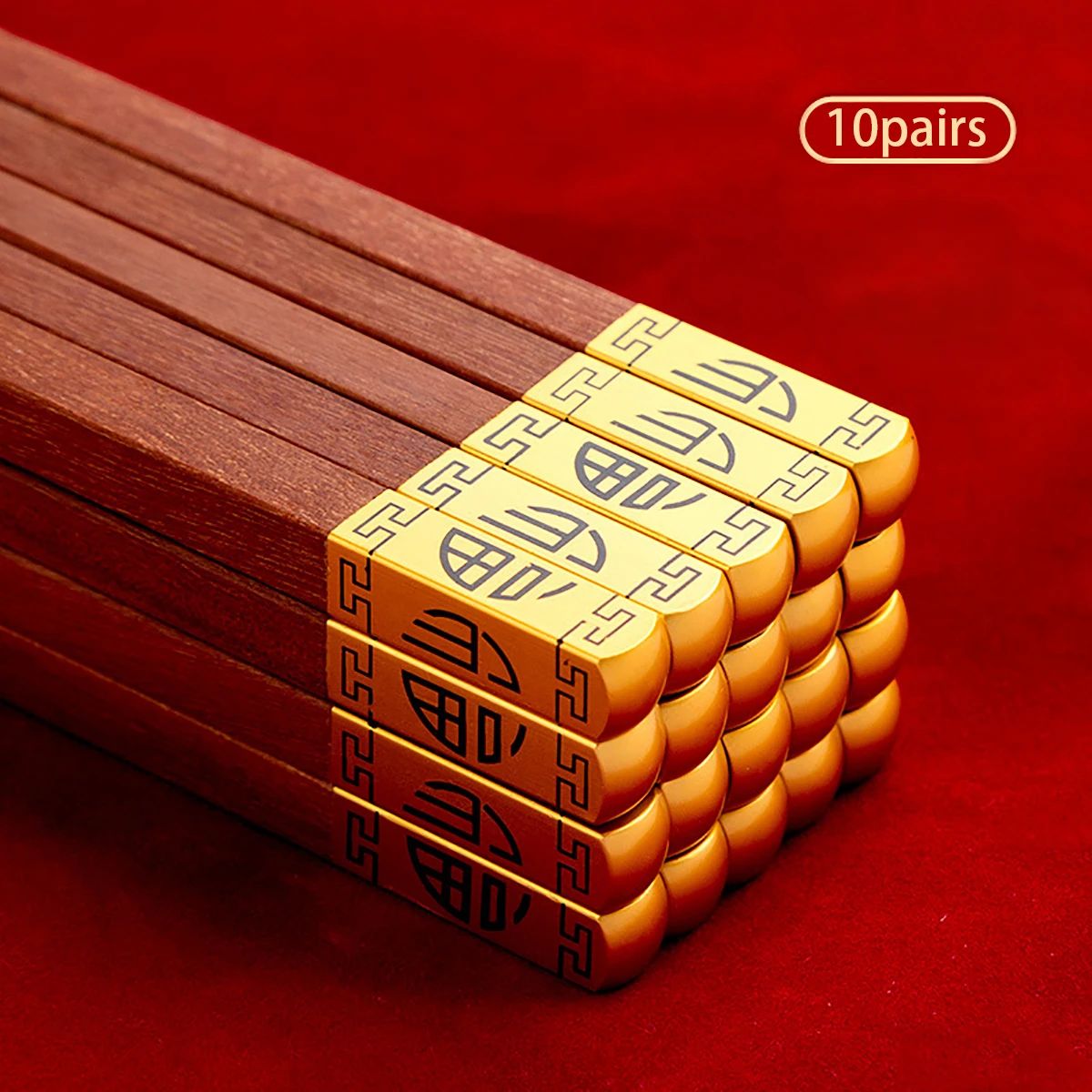 5/6/8/10Pairs Reusable Chopsticks Tableware Handmade Japanese Natural Wood Chopsticks Sushi Food Wooden Chopsticks Non Slip Easy