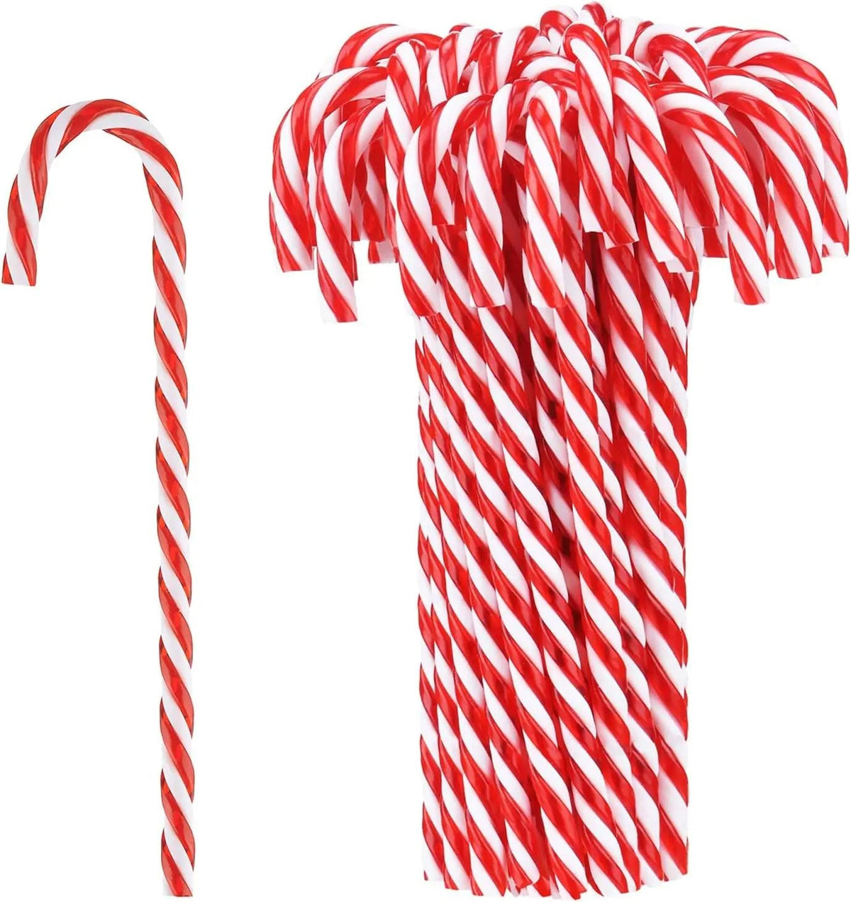 20pcs Christmas Candy Canes Acrylic Xmas Tree Hanging Crutch Pendant New Year Party Home Decoration Ornaments Gifts