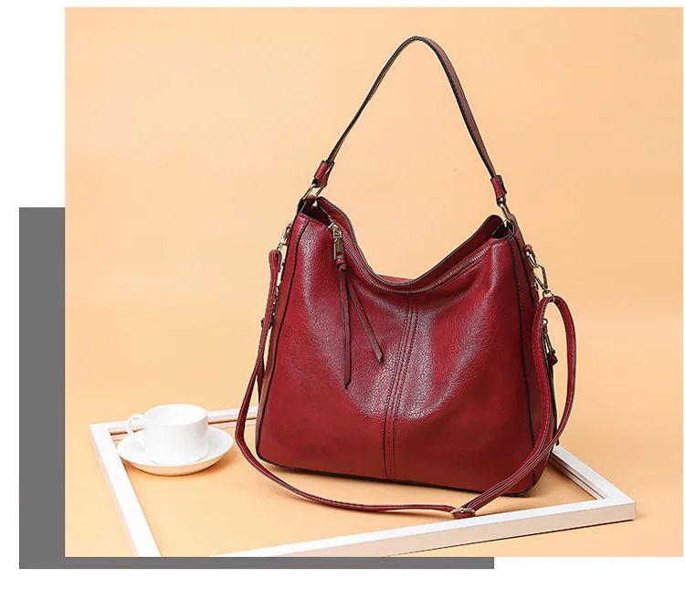 New women's handbag, single shoulder crossbody bag, PU women's tote bag, large capacity women's bag