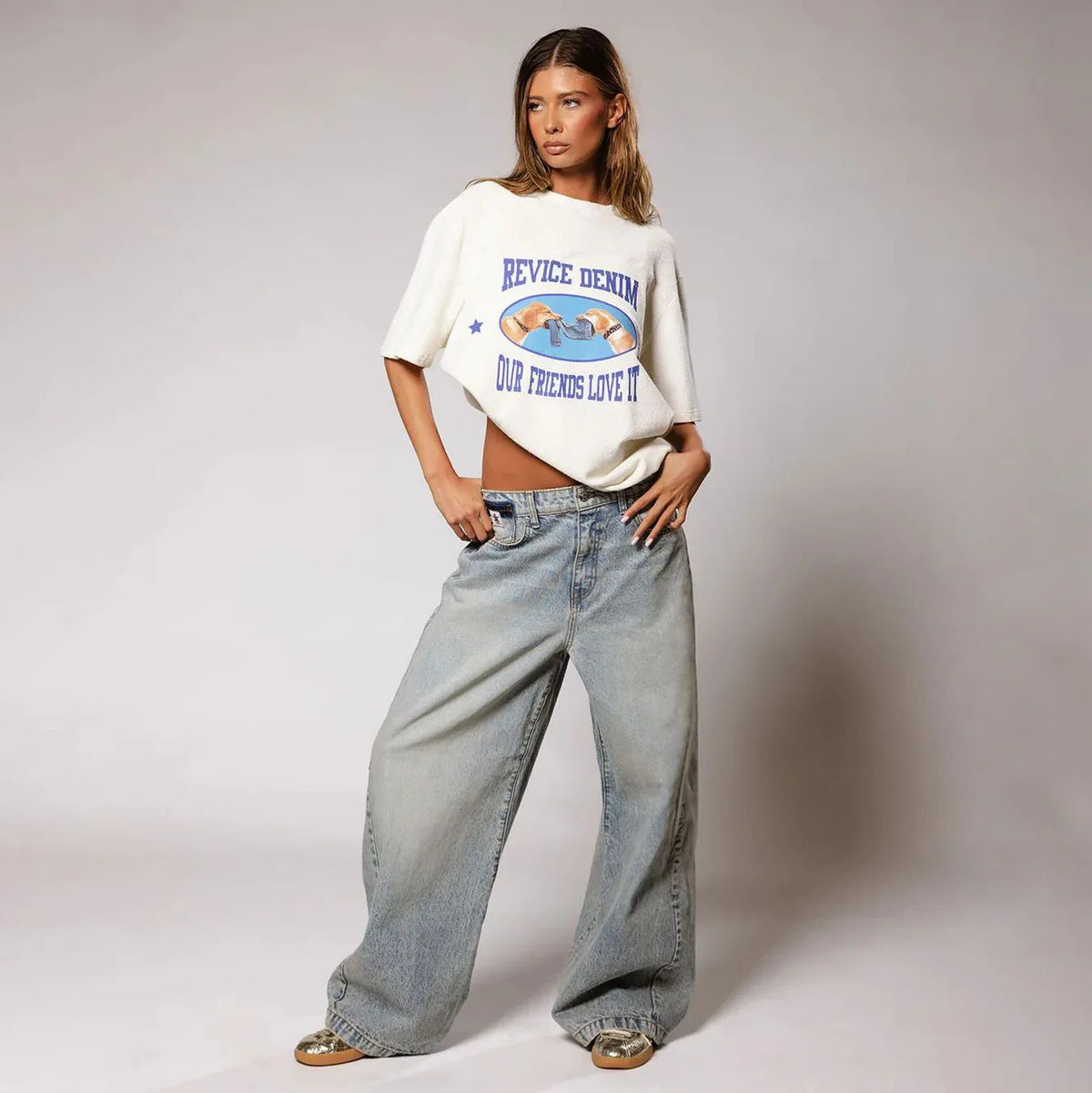Gradient Color Bell Bottom Jeans Women's Loose Straight American Casual High Street New Autumn Pants High Waist Denim