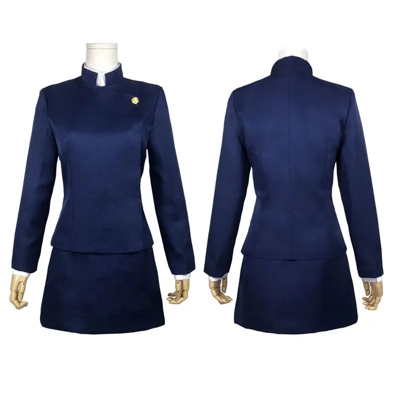 Jujutsu Kaisen Maki Zenin Cosplay Costume Maki Zenin Glasses Wig Top Skirts Full Set Maki Halloween Party Uniform for Women Men
