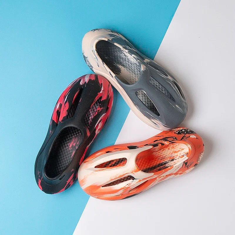 Adult EVA Sandals Injection Molded Men's and Women's Casual Beach Shoes Soft and Non Slip Slippers 36-47