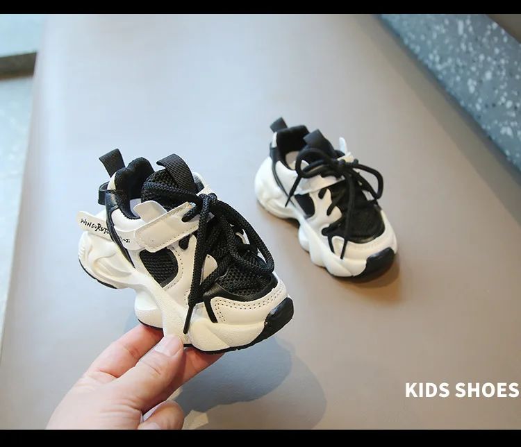 Girl Child Sport Shoe 2024 Spring Mesh Breathable Toddlers School Running Sneakers Fashion Non-slip Kids Boys Basketball Shoes