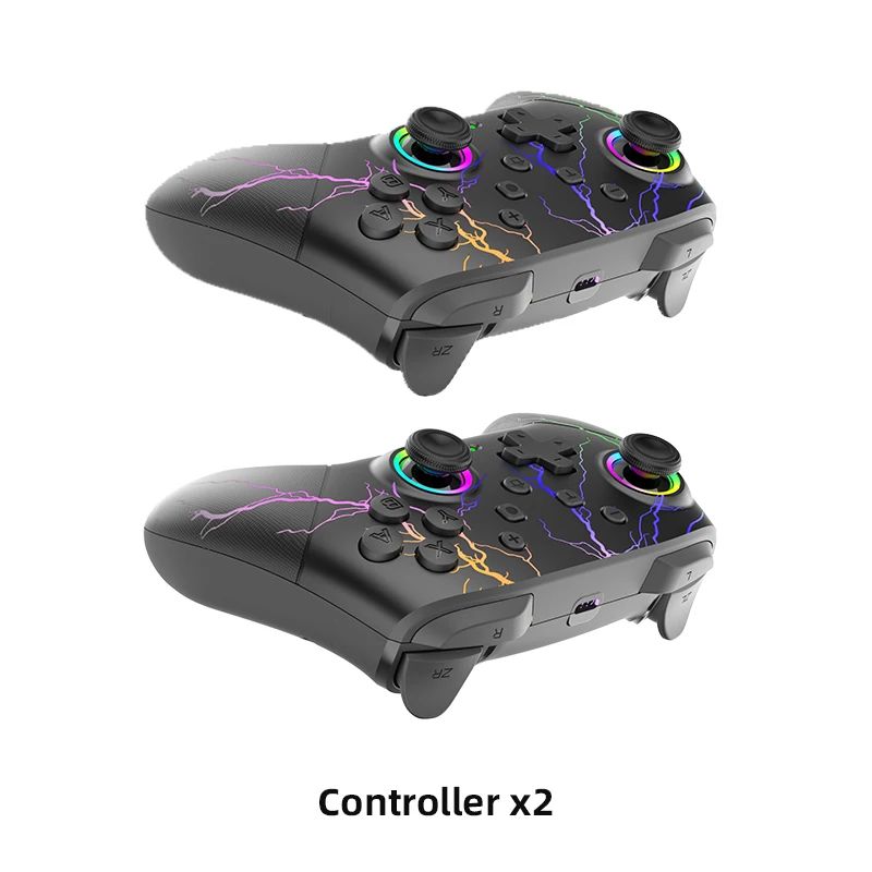 DATA FROG 2Pcs Wireless Pro Controller For Switch OLED/Switch Lite PC Gaming Gamepad Six Axis Gyro Dual Shock Turbo Function Gam