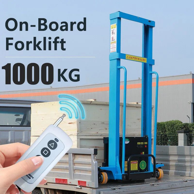 Specialized Portable Electric Truck-Mounted Forklifts 1 Ton 500kg Load Capacity Fully Automatic Lifting Handling Small Forklifts