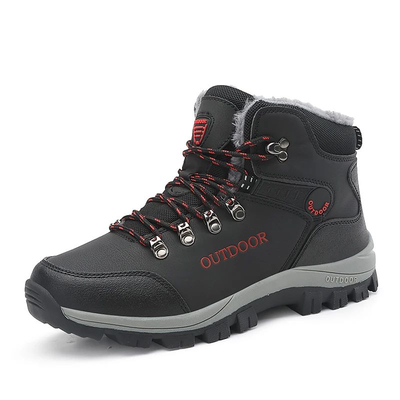 Men's Casual Sneaker Outdoor Sports Men Boots for Men Shoes Comfortable Warm Outdoor Hiking Shoes with Short Plush Men's Shoes