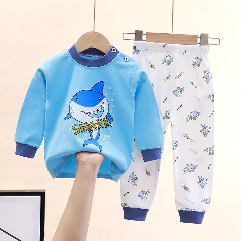 Animal Sleepwear Children Pajamas Sets Unisex Kids Autumn Clothing Durable Soft Warm Comfort Baby Fall Clothes Cartoon