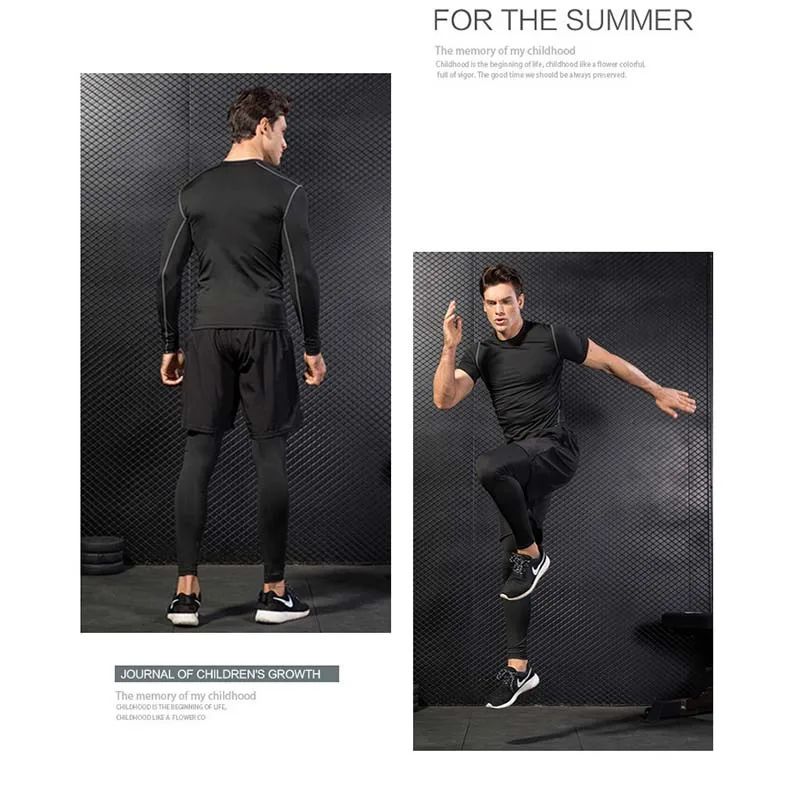 2025 Men's Outdoor Casual Quick Drying Fishing Pants, Cycling, Hiking, and Tight Elastic Two-piece Fitness Running Pants
