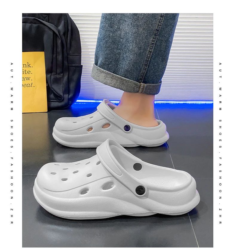 Mens Summer Beach Sandals Unisex Casual Garden Clogs Outdoor Wide Toe Cross Sandals for Ladies Non Slip House Shower Slippers