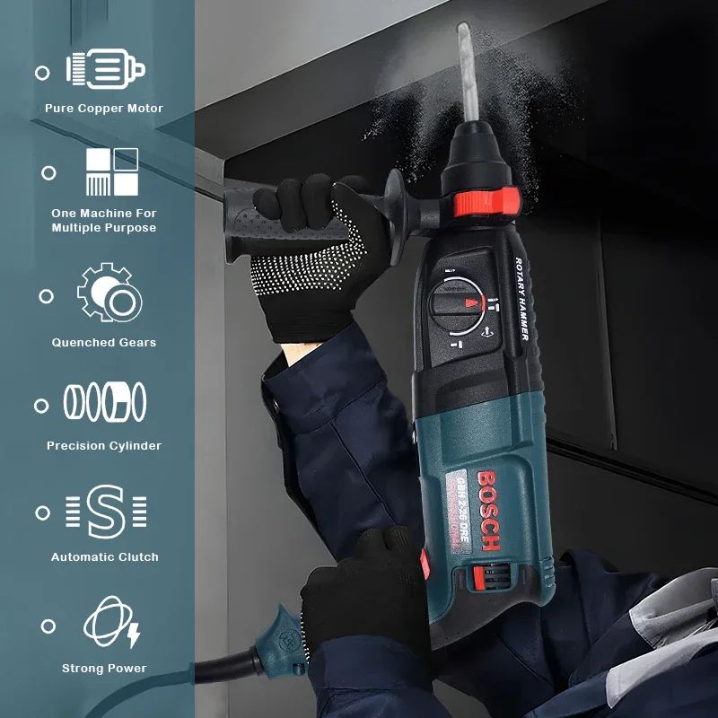 Genuine Bosch GBH2-28 industrial park handle Four Pit 800W three-purpose multi-functional concrete hammer and pickaxe