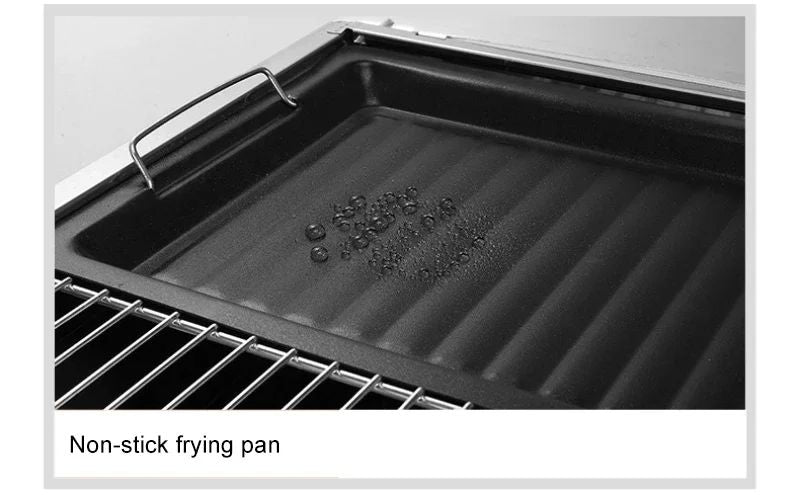 Stainless Steel Charcoal Grill Barbecue Tool Portable Free Installation Handle Folding BBQ Cooking Grid For Park