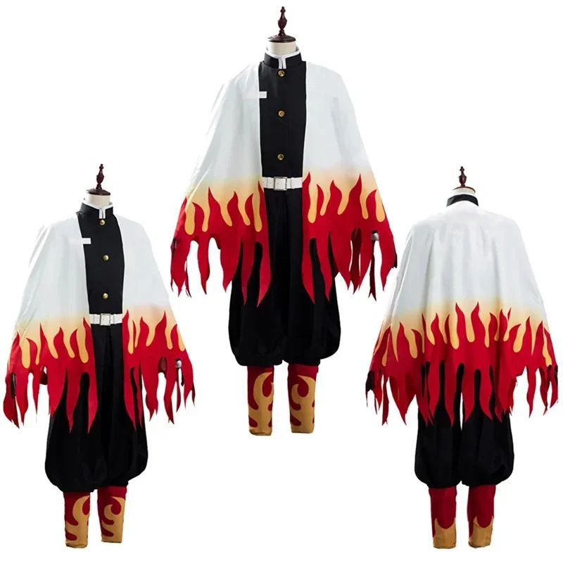2026 Anime Rengoku Kyojuro Cosplay Costumes Train Mugen Robe Suits For Wigs Cos Outfit Party