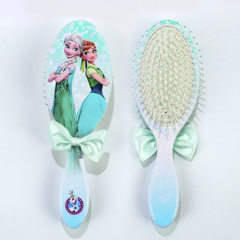 Disney Princess Theme Air Cushion Combs The Little Mermaid Ariel Princess Elsa Anna Children Cute Hair Massage Comb Girls Gifts