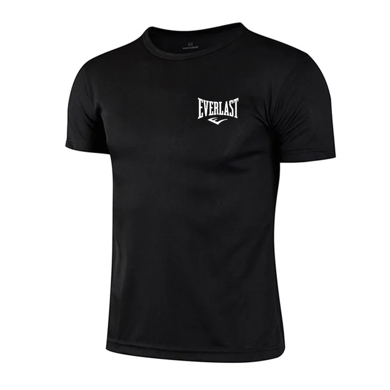 2025 Men's Summer Exercise Trainning Boxing T-shirts High Grade Breathable Quick Dry Short Sleeved Top Marathon Gym Fitness Tees