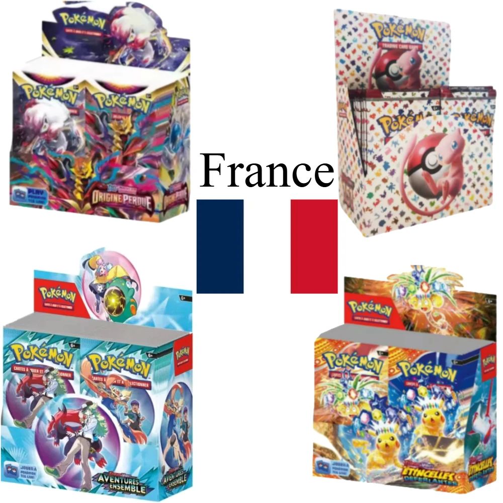 French 36 Packs Pokemon Card ASTRES RADIEUX Obsidian Flames Brilliant Stars Lost Origin Pokémon Booster Battle Transaction Card