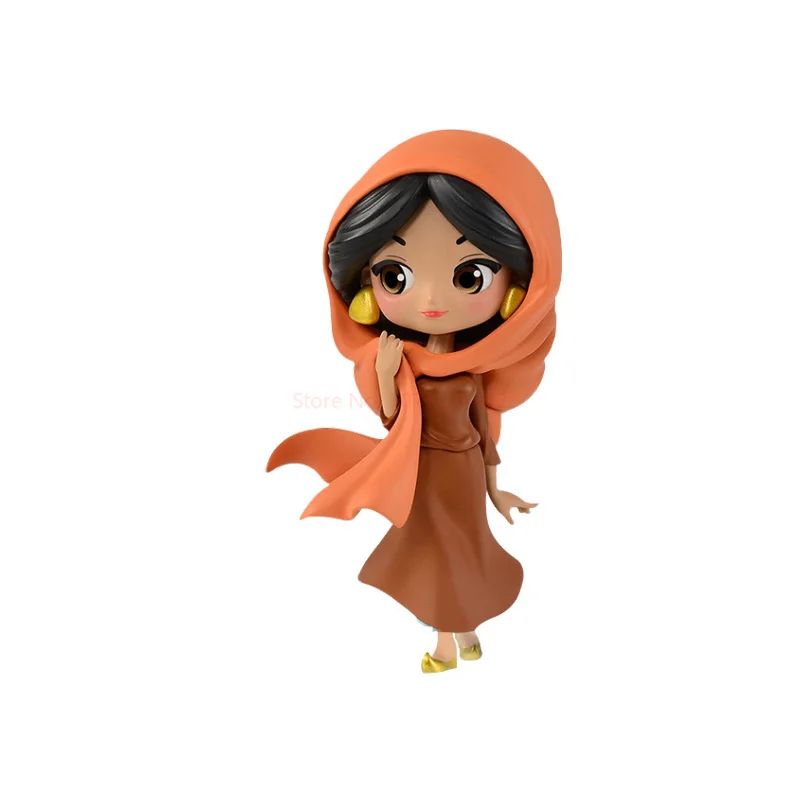 Bandai Original Disney Anime Figure Sitting Villain Doll Q Version Kids Toys Home Decoration Girl'S Birthday Model Cute Toy Gift