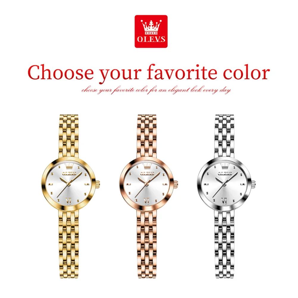 OLEVS 9992 Luxury Women's Watches Elegant Luxury Gold Watch for Women Quartz Waterproof Wristwatches Ladies Relojes Para Mujer