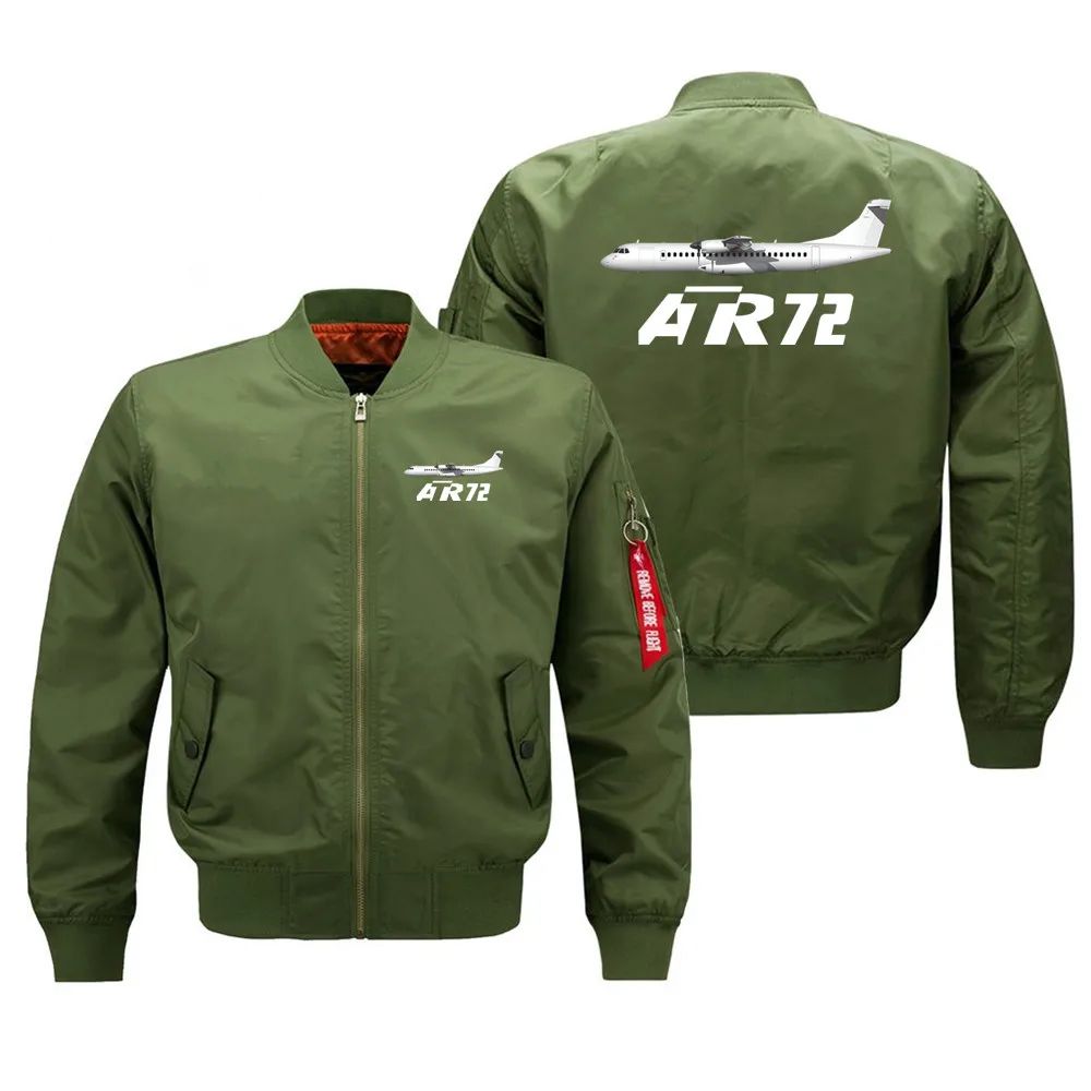 Military Outdoor The ATR72 Flight Aviation Pilots Men Ma1 Bomber Jacket Baseball Windproof Coats