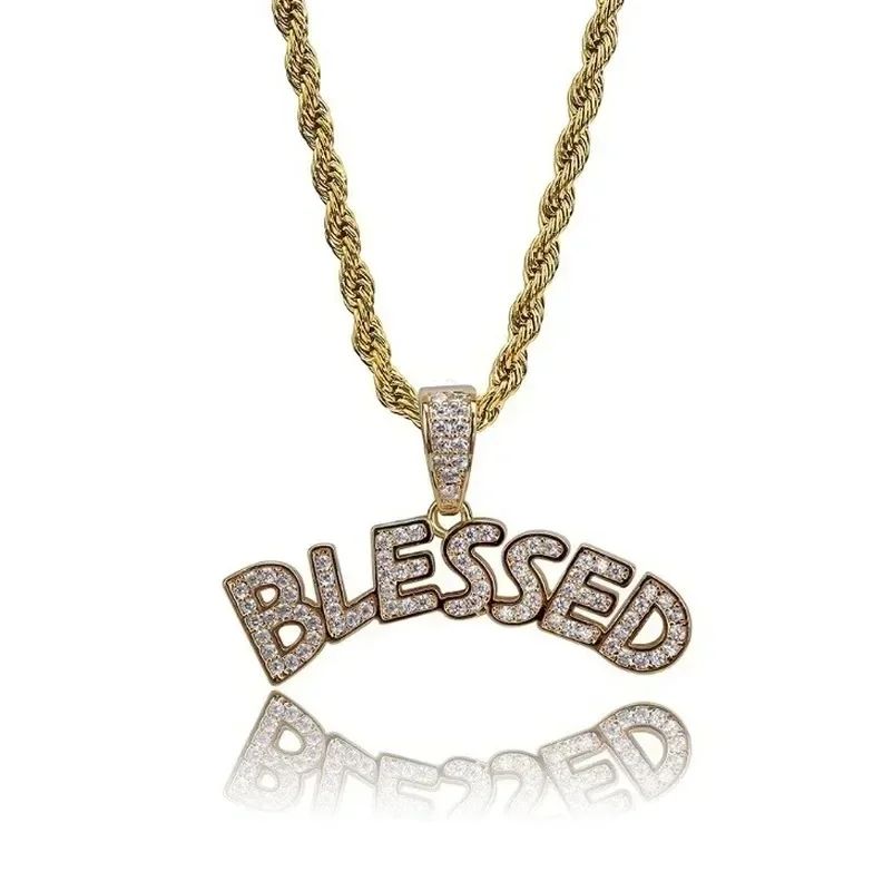 Bling Iced Out Pistol Pendant Submachine Gun Necklace Men Personality Hip Hop Rock Punk Cool Street Party Jewelry Gift