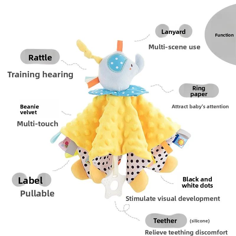 Muslin Baby Comfort Towel Cotton Comforter Blanket Soft Newborn Sleeping Dolls Kids Fashion Sleep Toy Soothe Appease Towel Bibs