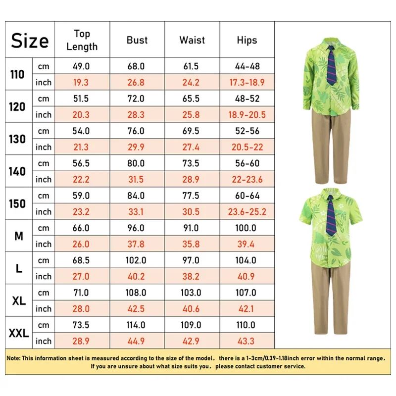 2026 Nick Wilde Cosplay Costumes Zootopia Cosplay Summer Shirt Tie Nick Suits Halloween Carnival Cos Adult Unisex Gifts