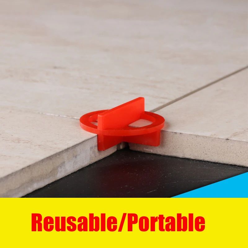 100Pcs Porcelain Tile Spacers Clips Wedge Ceramic Leveling System For Floor Wall Tile Gap Leveling System Construction Tools