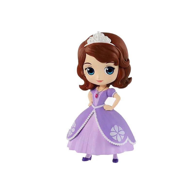 Bandai Original Disney Anime Figure Sitting Villain Doll Q Version Kids Toys Home Decoration Girl'S Birthday Model Cute Toy Gift