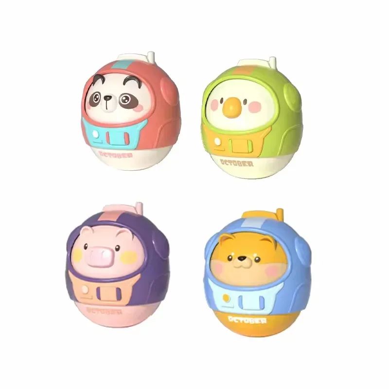 6-12 Months Old Baby Toy Animal Wobbler Baby Bell Toy Cartoon Animal Cute Shape Bell Doll Rocking Toy Newborn Birthday Gift