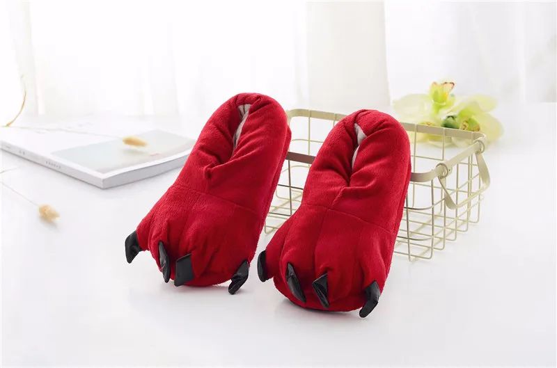 Stitch Animal Paw Slippers For Boy Girl Unisex Kids Cute Monster Claw Slippers Cartoon Soft Plush Warm Home Slippers Child Shoes