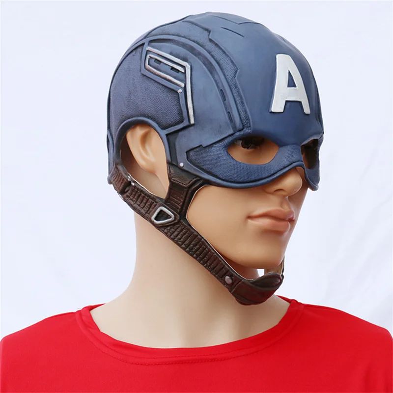 Movie Superhero USA Steve Captain Cosplay Mask Soft Latex Full Head Breathable Halloween Party Cosplay Costume Props