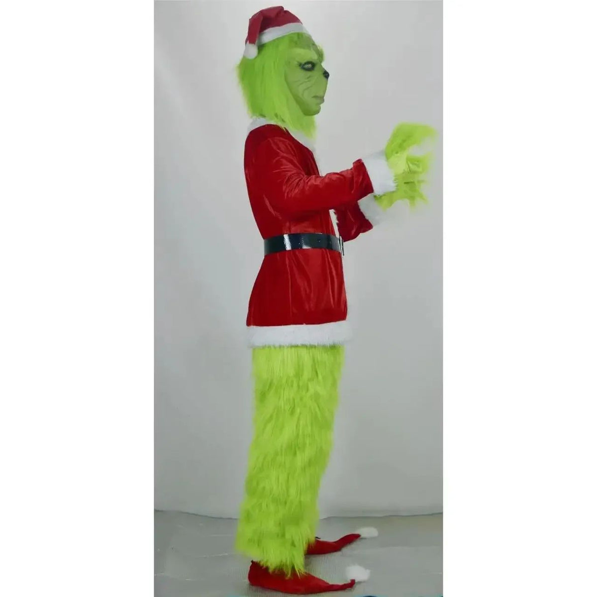 New Christmas Costume Cosplay Clothes Dress Up Santa Claus Weird Green Haired Party Performance Costume