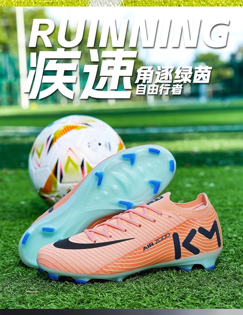 New Men Women Football Field Boots Studded Comfortable Unisex Soccer Shoes Cleats Ultralight Professional Sneakers Comfortable