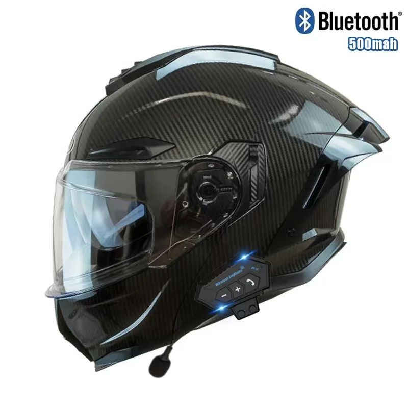 Flip up Motorcycle Helmet With Bluetooth Dual lens off-road Racing helmet Cascos para moto Motorbike Helmet DOT Approved For BMW