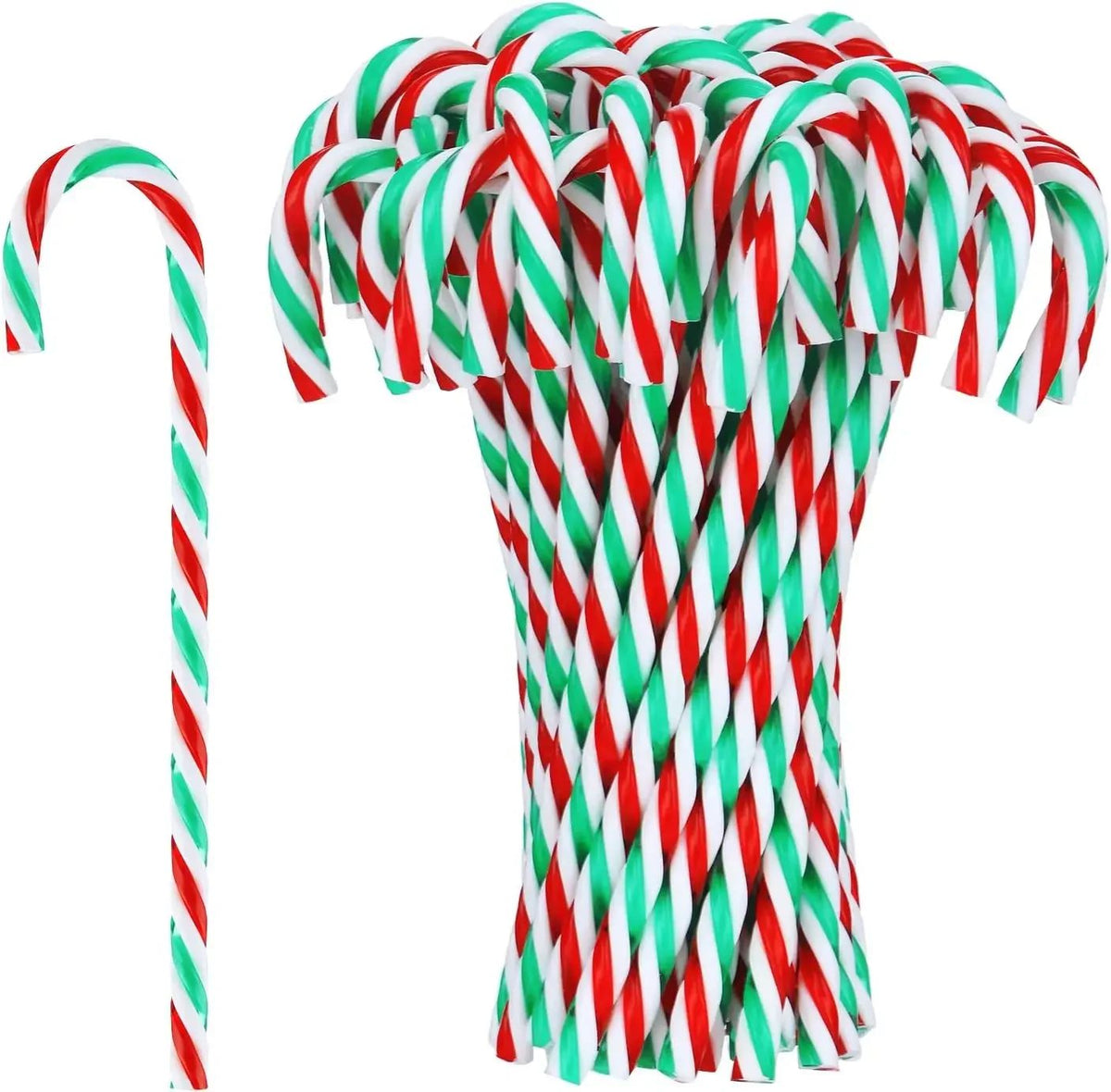 20pcs Christmas Candy Canes Acrylic Xmas Tree Hanging Crutch Pendant New Year Party Home Decoration Ornaments Gifts