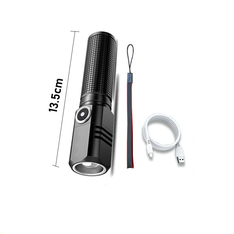 10000 Lumens Mini Powerful Led Flashlight XHP50 Built in Battery 3 Modes Usb Rechargeable Flash Light Torch Lamp Flashlights