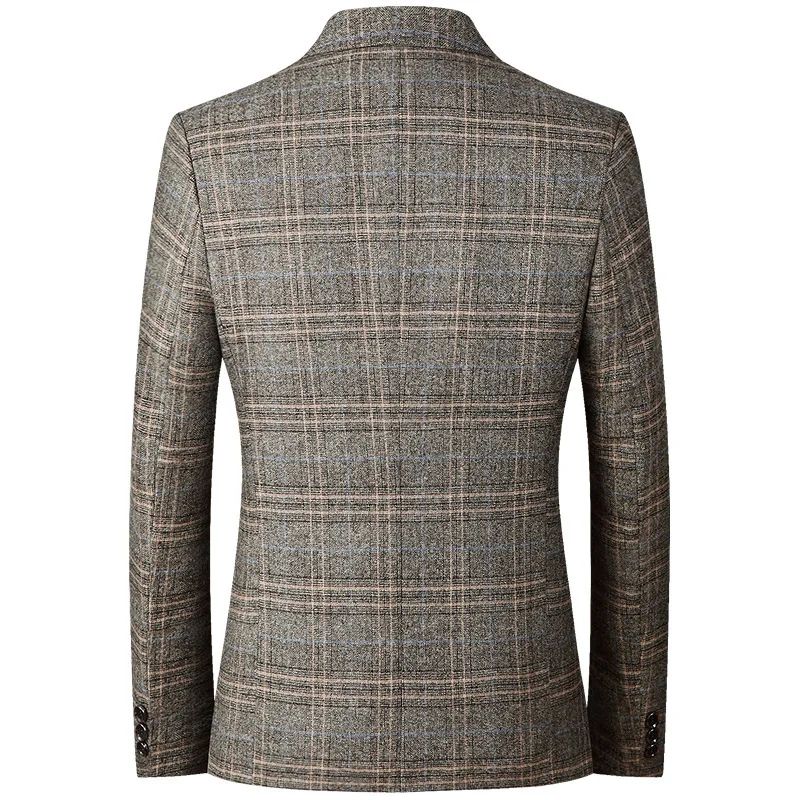 Black Men V-neck Single-breasted Suit Jacket, Fashion Slim Dress Coats, Blue Gray Yellow Blazers, Male Casual Tops Asian Size