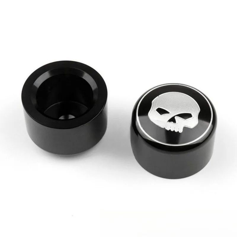 Motorcycle Accessories Skull Front Axle Cover for Harley XL883/1200 X48 Dana Fat Boy Road King Great Glide Aluminum Alloy