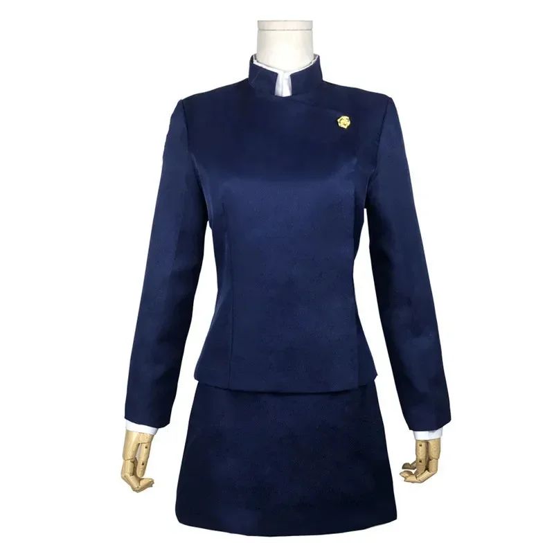Jujutsu Kaisen Maki Zenin Cosplay Costume Maki Zenin Glasses Wig Top Skirts Full Set Maki Halloween Party Uniform for Women Men