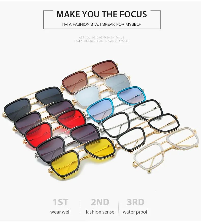 High Quality Iron Man Tony Stark Fishing Sunglasses Square Outdoor Sport Fishing Glasses Men Spider Eyewear Sports Sun Glasses