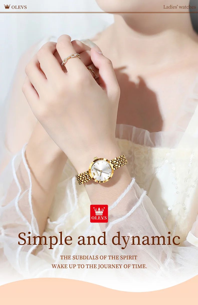 OLEVS 9992 Luxury Women's Watches Elegant Luxury Gold Watch for Women Quartz Waterproof Wristwatches Ladies Relojes Para Mujer