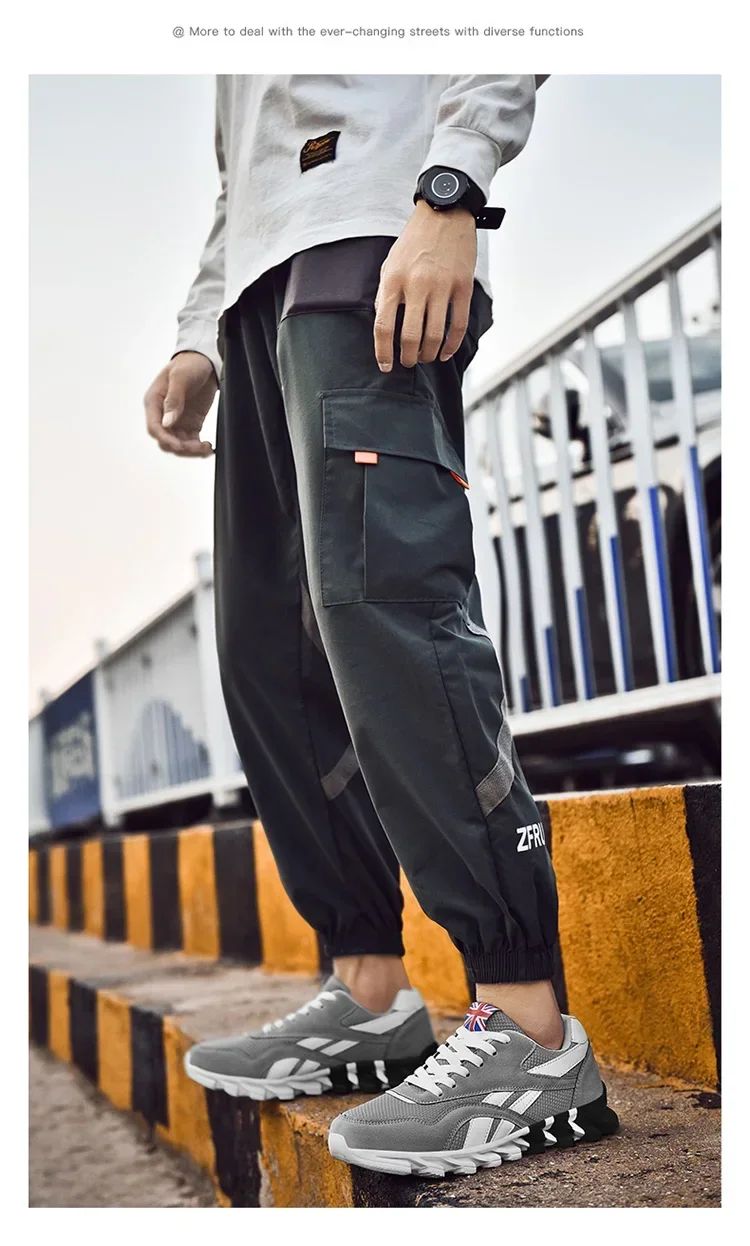 Brand Trend Size 46 47 48 Men's Wear-resistant Cushioning Thick-soled Fitness Sneakers Outdoor Breathable Running Shoes for Men