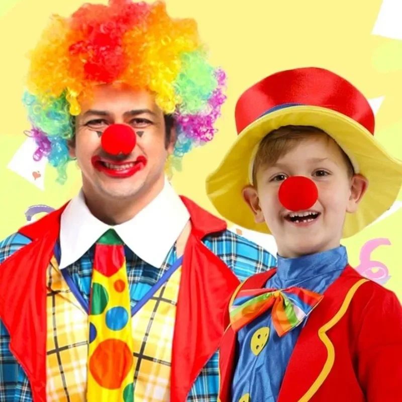 200/1PCS Red Funny Clown Nose Foam Sponge Ball Nose Cosplay Costume Make Up Props Circus Halloween Party Decoration Supplies