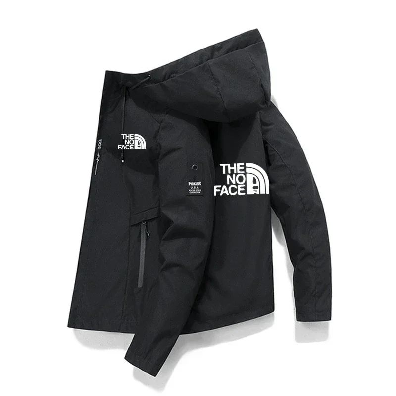 2025 Spring and Autumn men's outdoor sports coat top Windproof zipper jacket Casual quality hooded baseball jacket