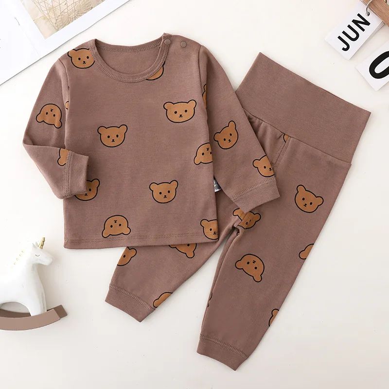 Baby Clothes 2pcs Sets Autumn Winter Baby Pajama Set Bottom Underwear Two-piece Set Cotton Baby Boy Long Sleeves Outfit