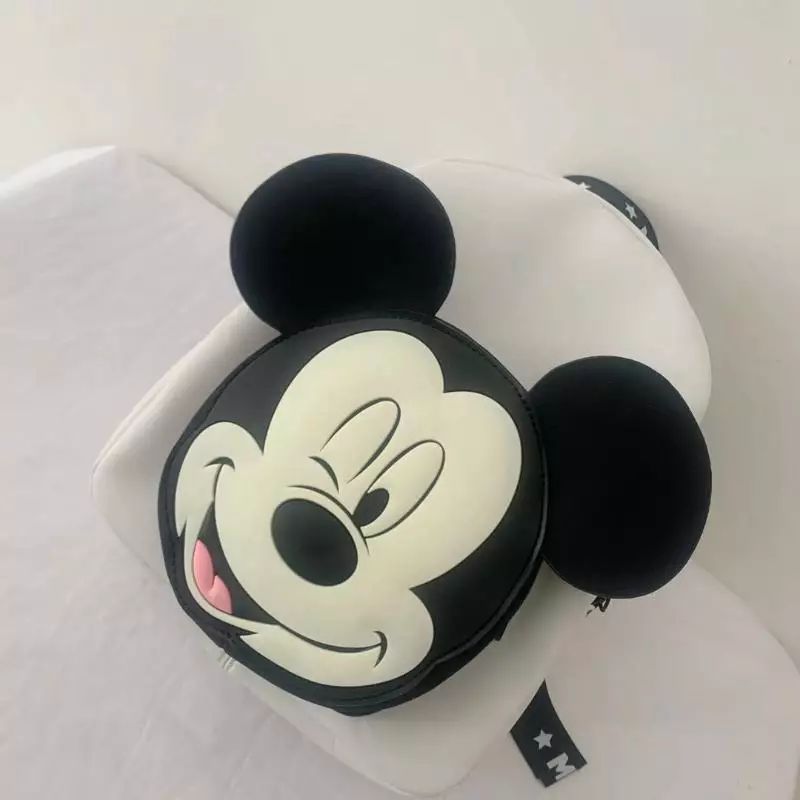 2023 New Children's Bag Disney Donald Duck Mickey Mouse Cartoon Print Kids' Backpack Nylon Skin Contrasting Colors Schoolbags